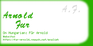 arnold fur business card