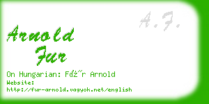 arnold fur business card